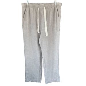 1199 Ellen Tracy 100% Linen Lounge Pants Size Large